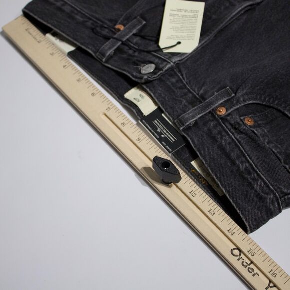 NWT $128 Levi's Premium 501 '90s Black Denim Studded Western Jeans Women 27x30 - Picture 16 of 16